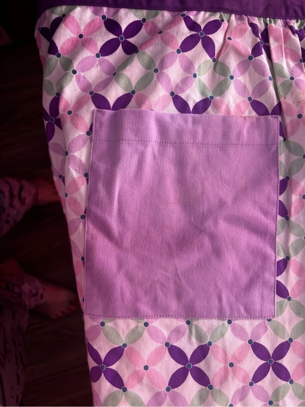 American Girl Pink and Purple Patterned Adult Apron